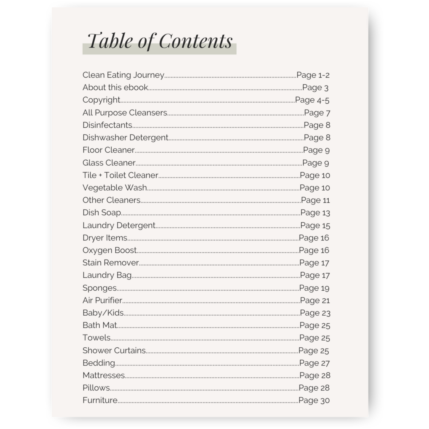 Non-Toxic Household eBook